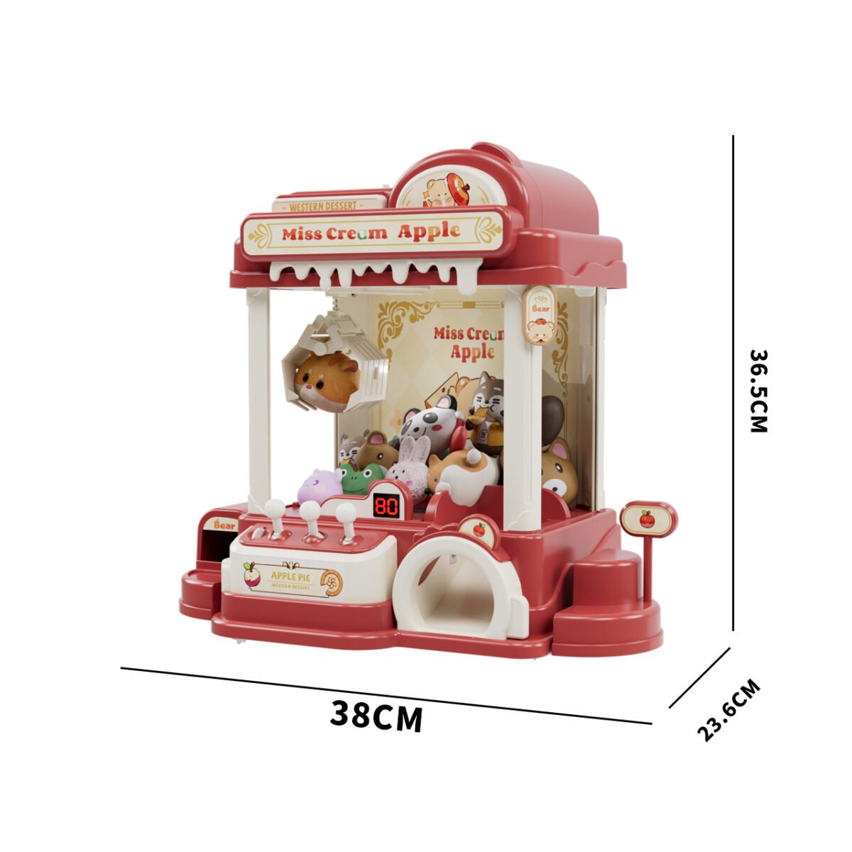 Mini Claw Machine Toy for Kids, Apple Pie Theme, Size XL