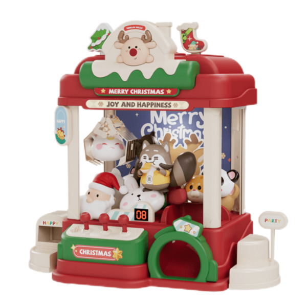 Home 13 Mini Claw Machine Toy for Kids, Red Christmas Theme, Size XL