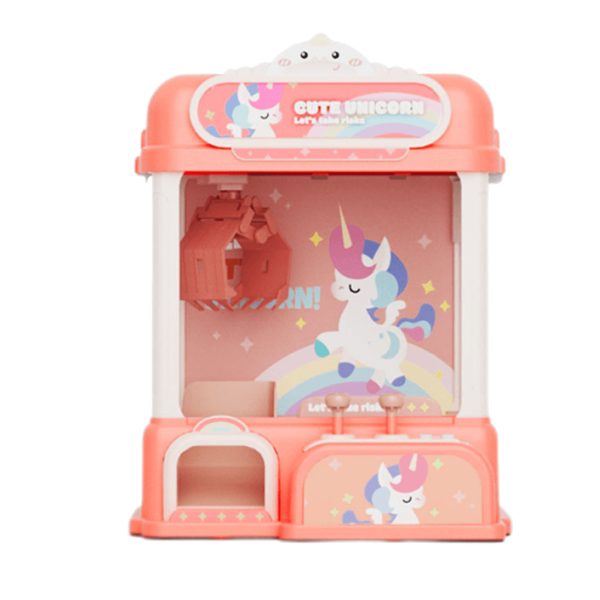 Mini Claw Machine Toy for Kids, Orange Unicorn Theme, Size L