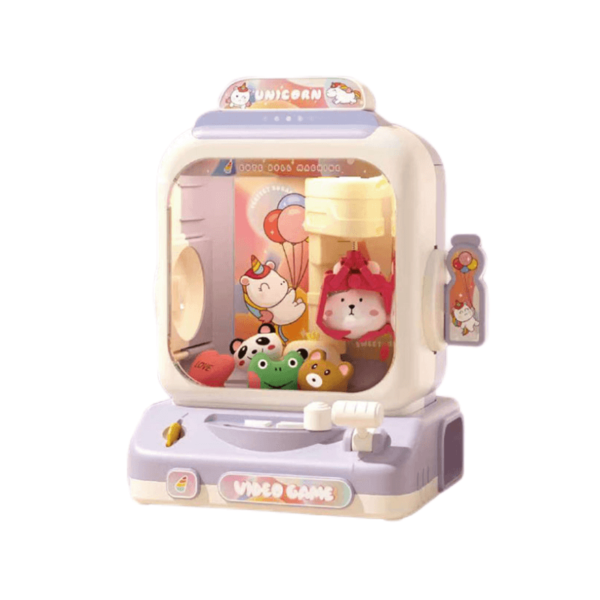 Mini Claw Machine Toy for Kids, Purplue Unicorn Theme, Size M