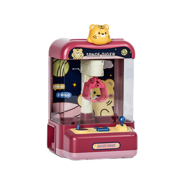 Mini Claw Machine Toy for Kids, Dark Red Space Bear Theme, Size M