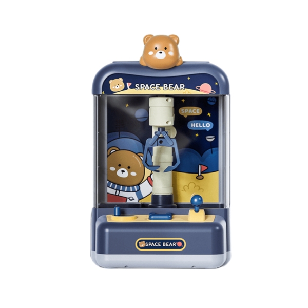 Mini Claw Machine Toy for Kids, Deep Blue Space Bear Theme, Size M