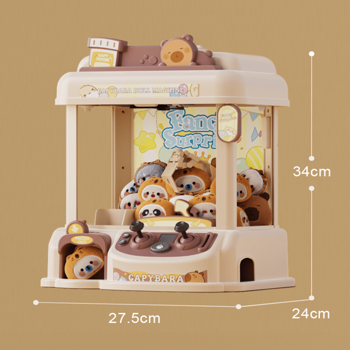 Mini Claw Machine Toy for Kids, Capybara Theme, Size L