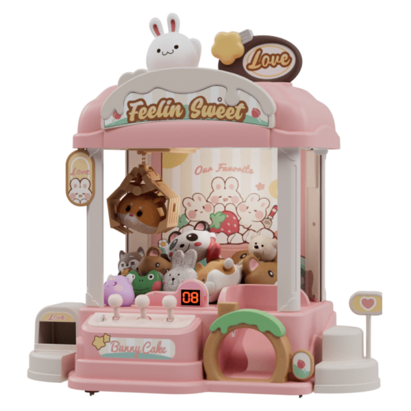 Home 12 Mini Claw Machine Toy for Kids, Rabbit Cake Theme, Size XL