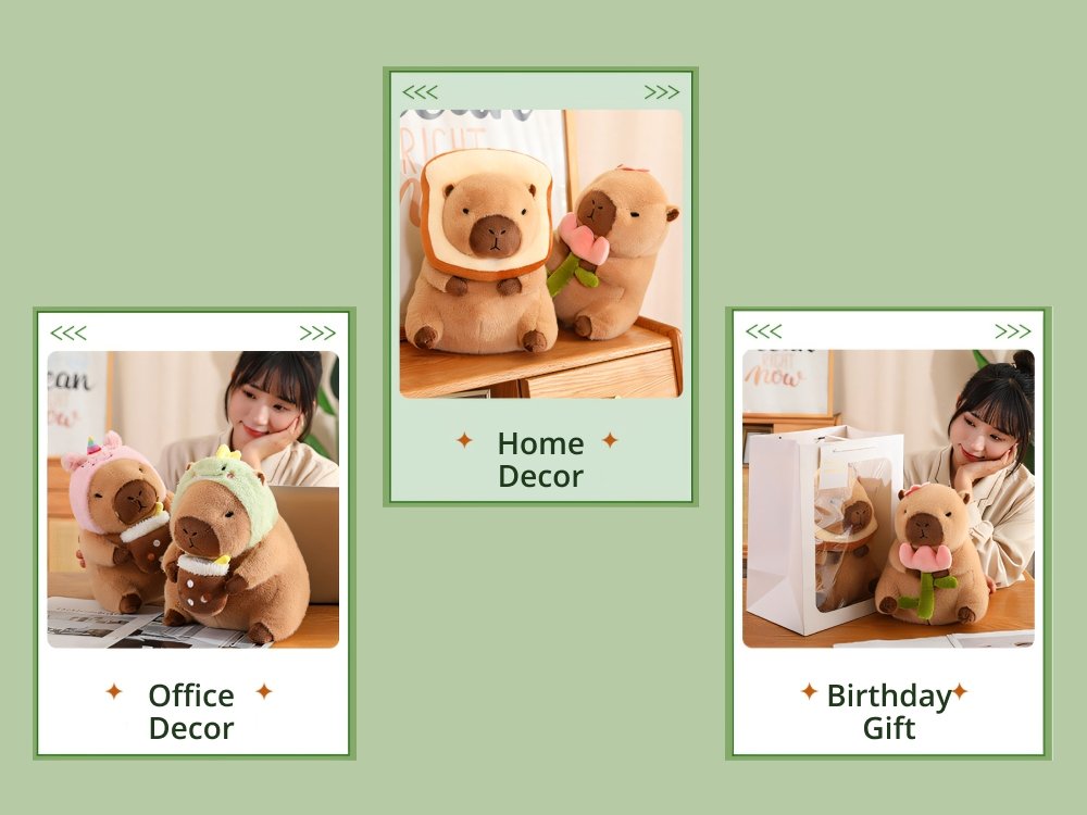 Cute Stuffed Capybara Plush Toy, Avaliable Size with 30cm, 40cm
