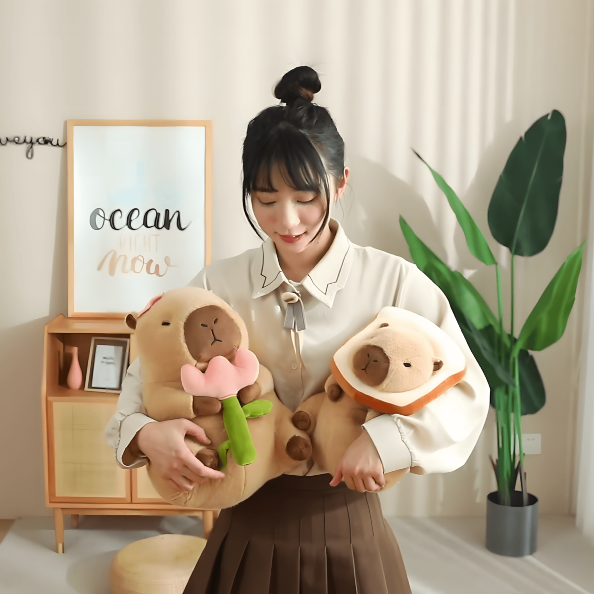 Cute Stuffed Capybara Plush Toy, Avaliable Size with 30cm, 40cm