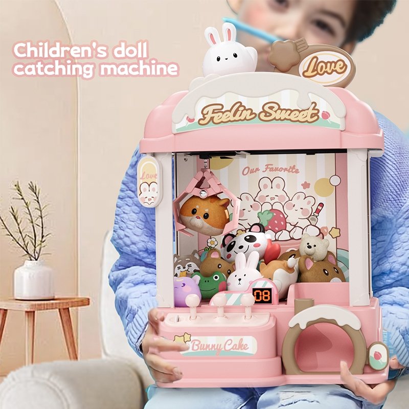 Mini Claw Machine Toy for Kids, Rabbit Cake Theme, Size XL