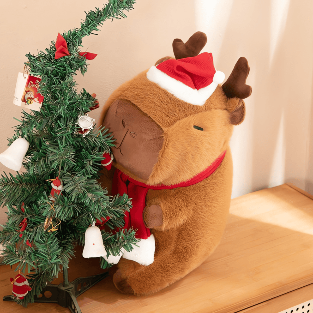 Capybara Plush Doll, Christmas Theme, Stuffed Animals Soothing Sleeping Toys For Kids Birthday Christmas Gift