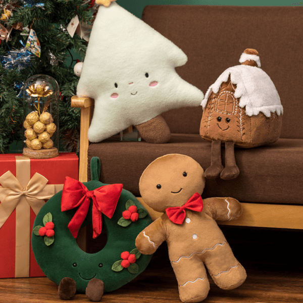 Cute Christmas Plush Toy, Gingerbread Man, Garland, Christmas Tree - Perfect for Holiday Home Decor & Kids' Christmas Gifts
