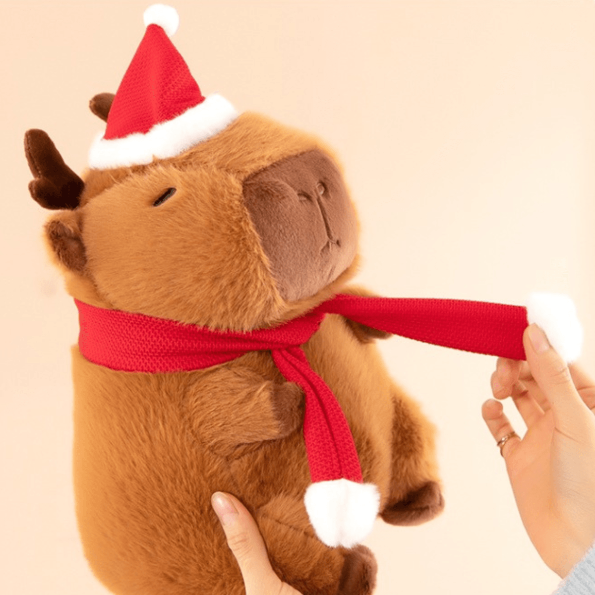 Capybara Plush Doll, Christmas Theme, Stuffed Animals Soothing Sleeping Toys For Kids Birthday Christmas Gift