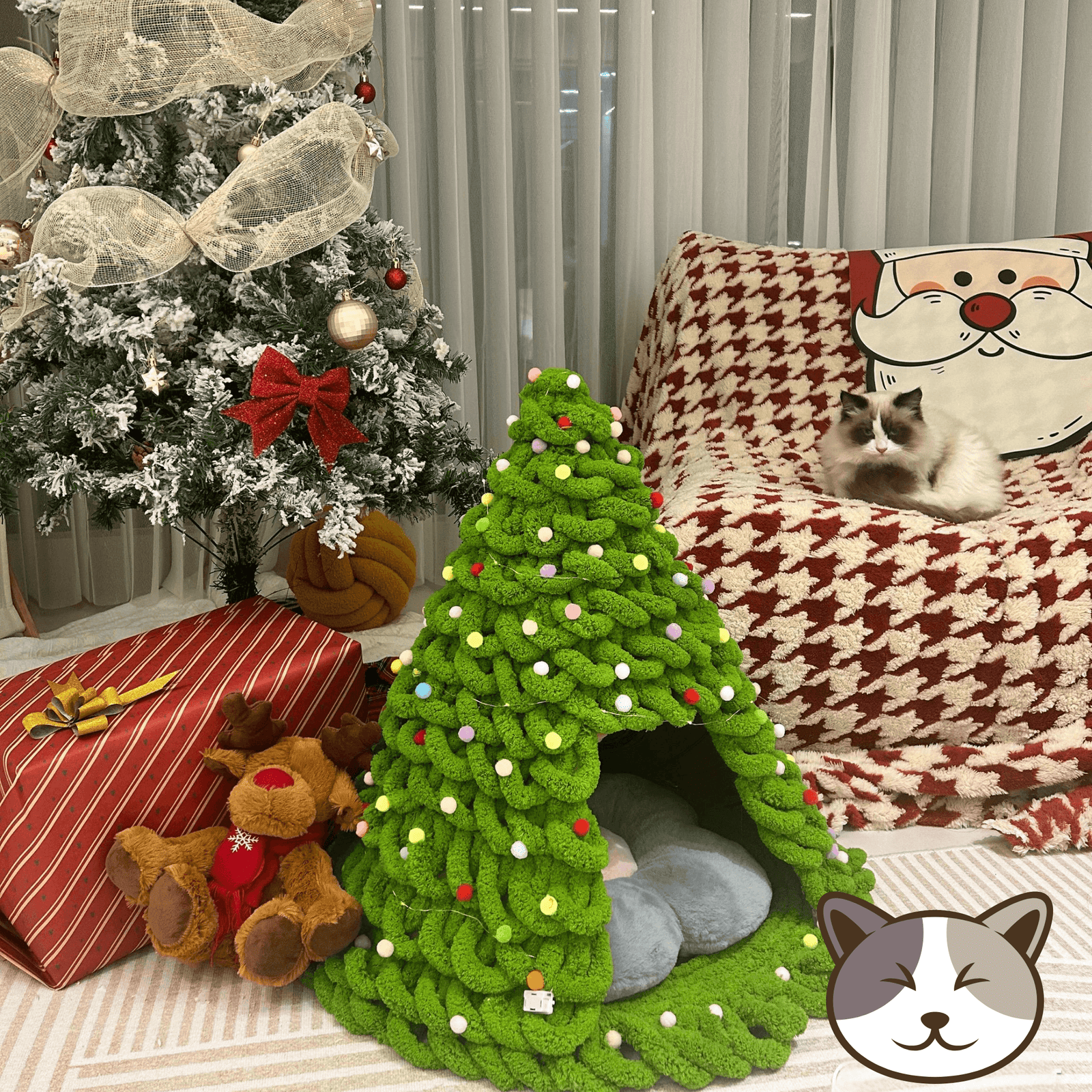 Cozy Christmas Cat Tree DIY Cat House Kit