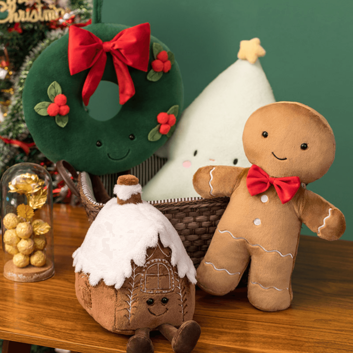 Cute Christmas Plush Toy, Gingerbread Man, Garland, Christmas Tree - Perfect for Holiday Home Decor & Kids' Christmas Gifts