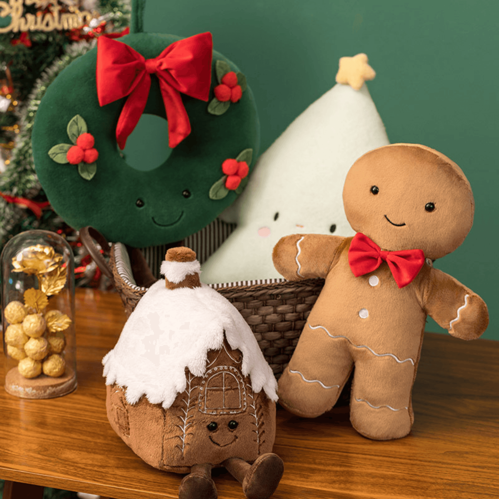 Cute Christmas Plush Toy, Gingerbread Man, Garland, Christmas Tree - Perfect for Holiday Home Decor & Kids' Christmas Gifts