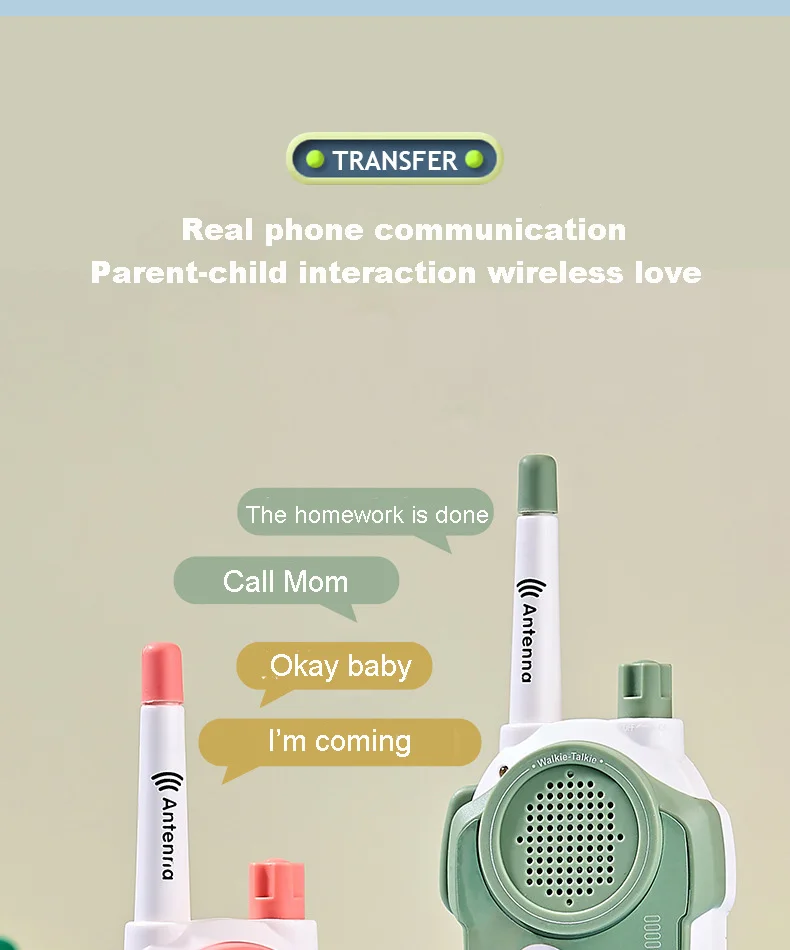 2-Pack Kids Walkie Talkies - Fun Parent-Child Communication Set for Christmas Gifts