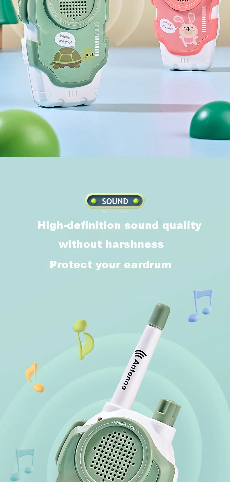 2-Pack Kids Walkie Talkies - Fun Parent-Child Communication Set for Christmas Gifts