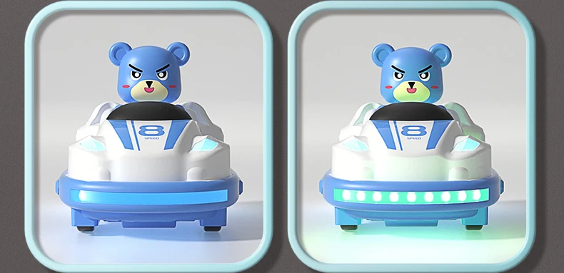 Kids’ Remote Control Bumper Car with Sound, Lights, and Competitive Gameplay