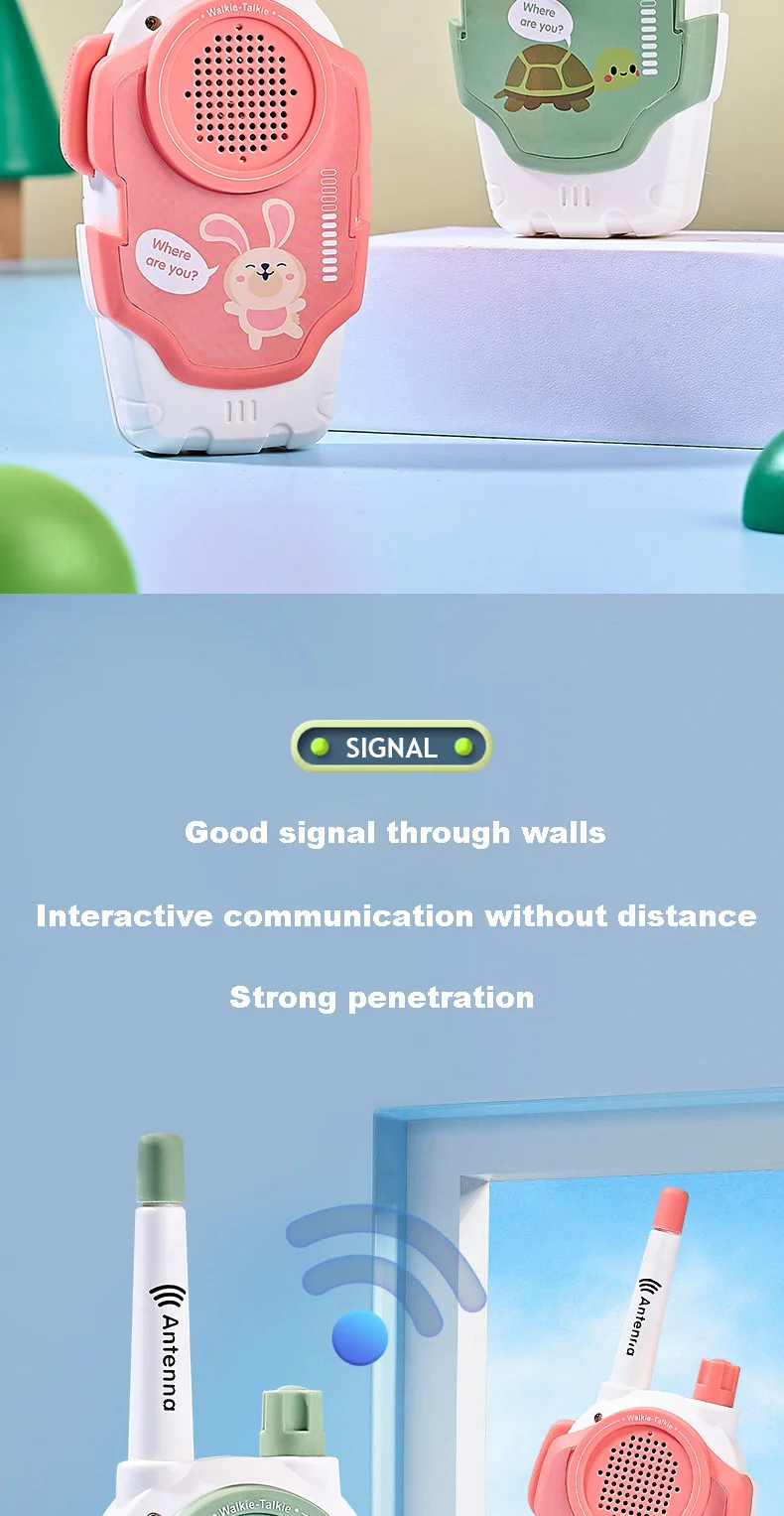 2-Pack Kids Walkie Talkies - Fun Parent-Child Communication Set for Christmas Gifts