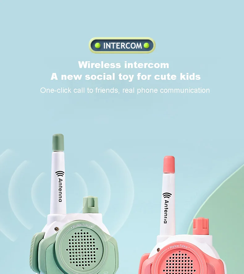 2-Pack Kids Walkie Talkies - Fun Parent-Child Communication Set for Christmas Gifts