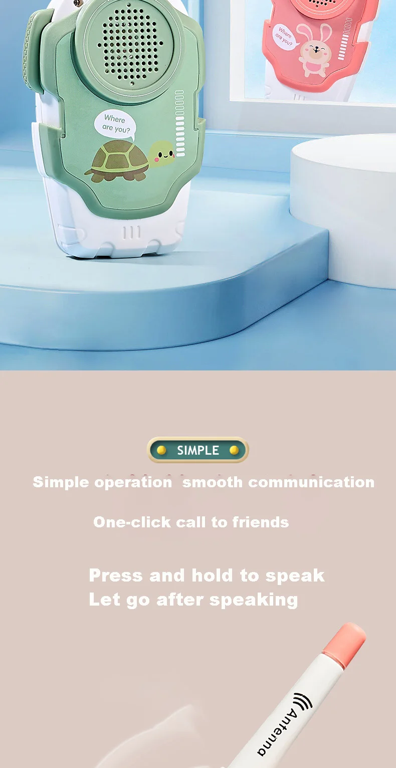 2-Pack Kids Walkie Talkies - Fun Parent-Child Communication Set for Christmas Gifts