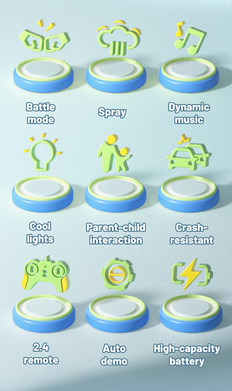 Kids’ Remote Control Bumper Car with Sound, Lights, and Competitive Gameplay