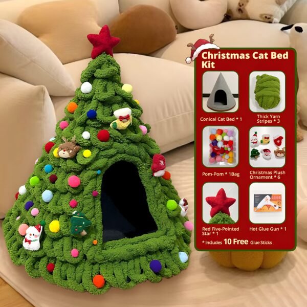 Cozy Christmas Cat Tree DIY Cat House Kit