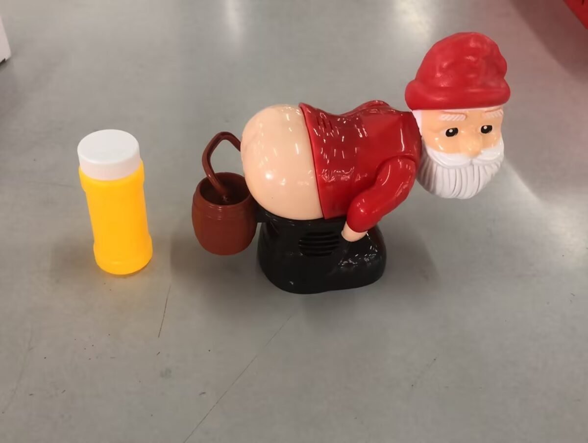 Funny Bubble Blowing Santa Claus Toy with Music, Light, Prank Funny Christmas Toy Gift
