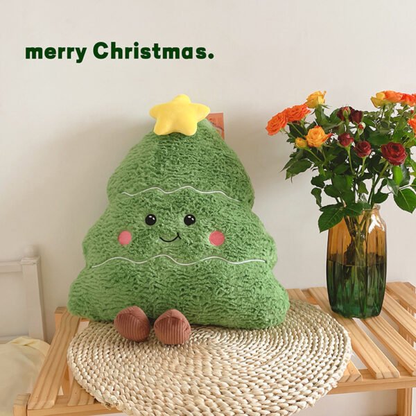 Chrsitmas Tree Plush Toy with Star, Decorative Cushion, Best Birthdal & Holiday Gift