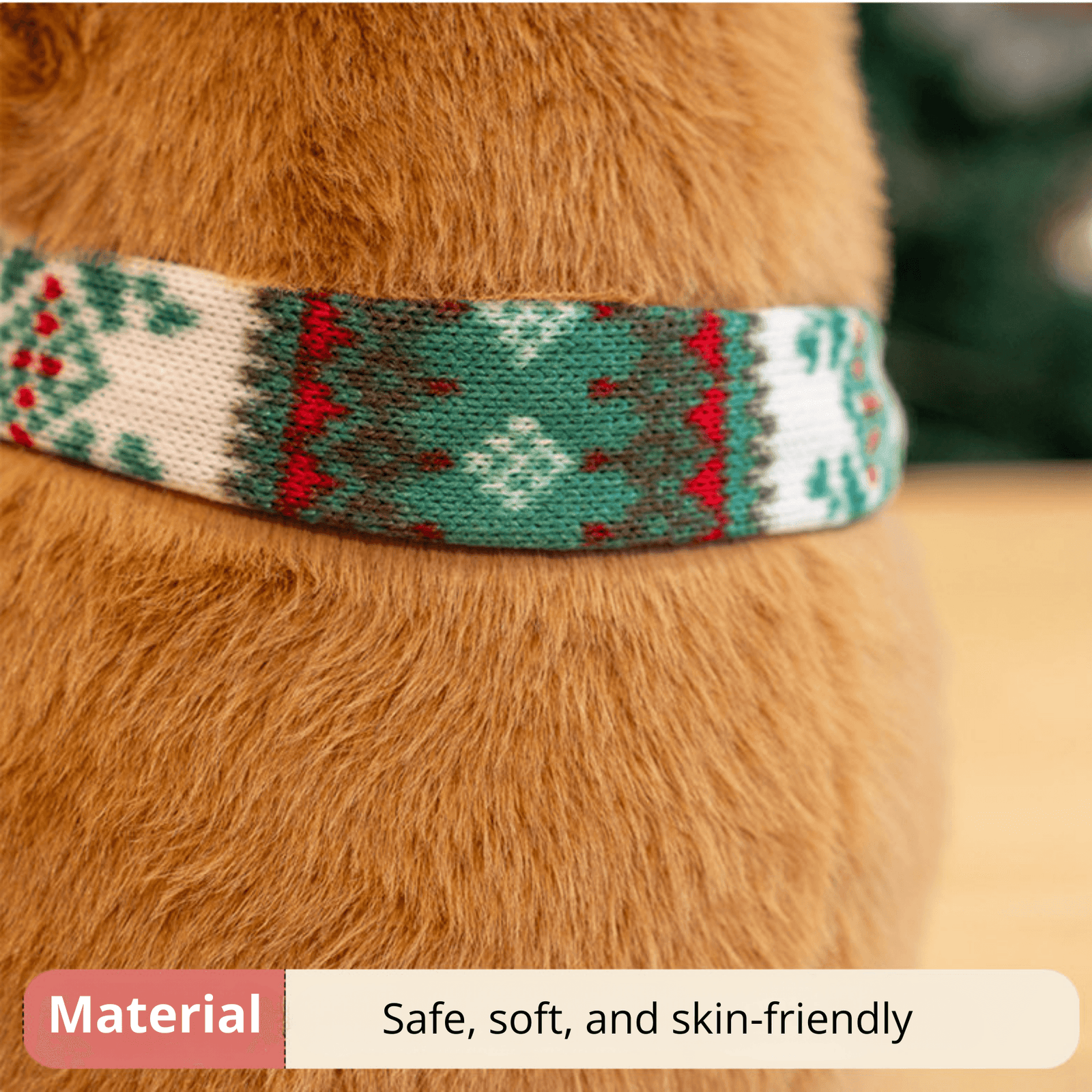 Christmas Kapibala Capybara Plush Toy, with Apple, Christmas Tree, Cane, Scarf Styles, Cute Animal Stuffed Toy, Best Xmas Gift Home Decor