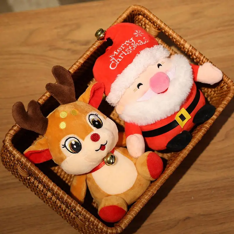 Cozy Christmas Plush: Stuffed Santa & Elk Animals - Perfect Holiday Gifts for Kids and Home Decor